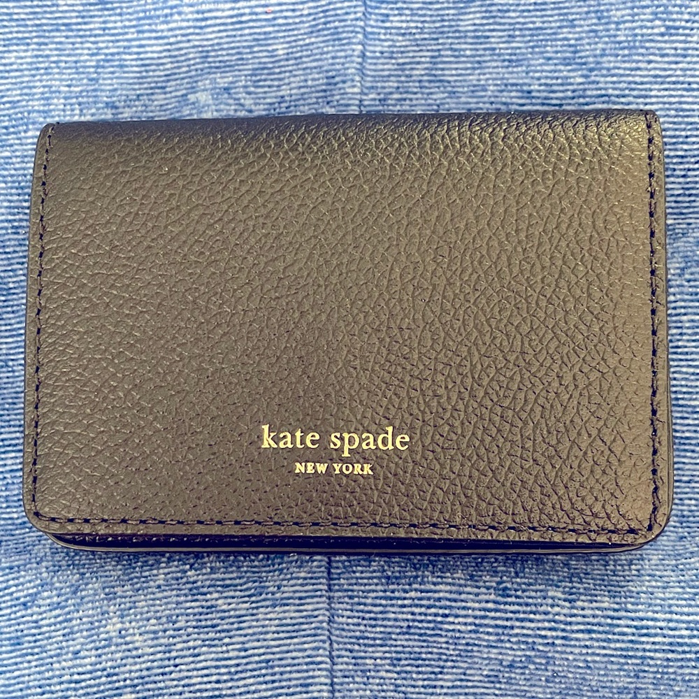 Kate Spade Black leather card case wallet